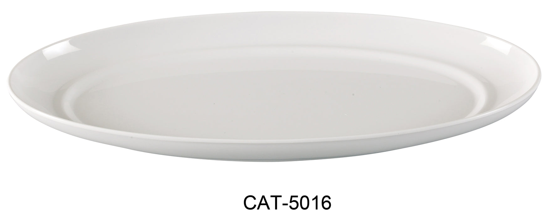 Yanco CAT-5016 Catering Deep Platter, Shape: Oval, Color: White, Material: Melamine, Pack of 12