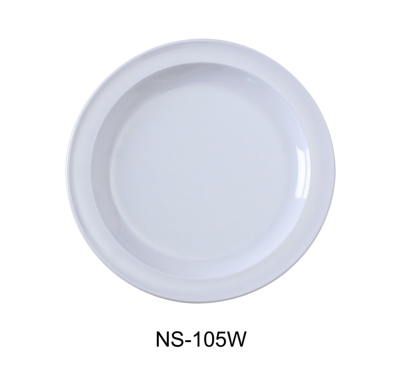 Yanco Nessico NS-105W Round Plate, Shape: Round, Color: White, Material: Melamine, Pack of 48