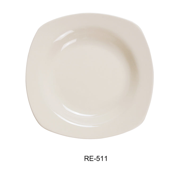 Yanco RE-511 Recovery 11.5" Square Pasta Bowl, Shape: Square, Color: White, Material: China, Pack of 12