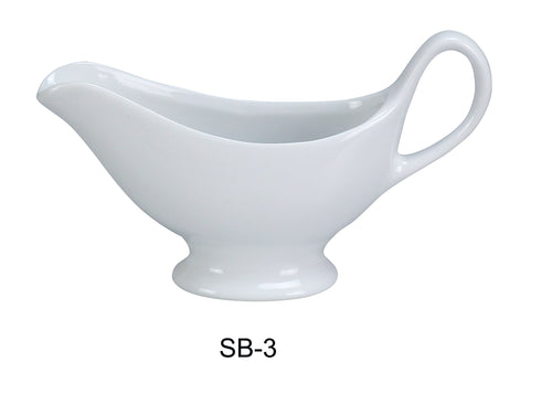 Yanco SB-3 Sauce Boat, , Color: White, Material: China, Pack of 36