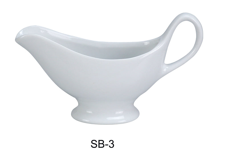 Yanco SB-3 Sauce Boat, , Color: White, Material: China, Pack of 36