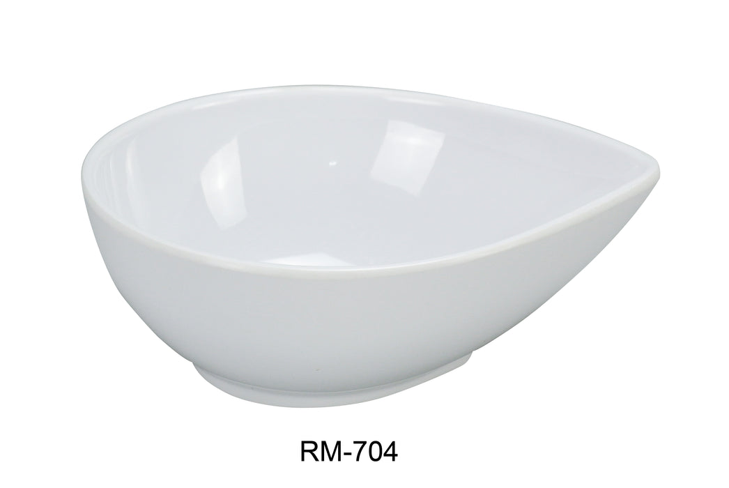 Yanco RM-704 Rome Water Drop Shape Dish, Melamine, Pack of 72 (6 Dz)