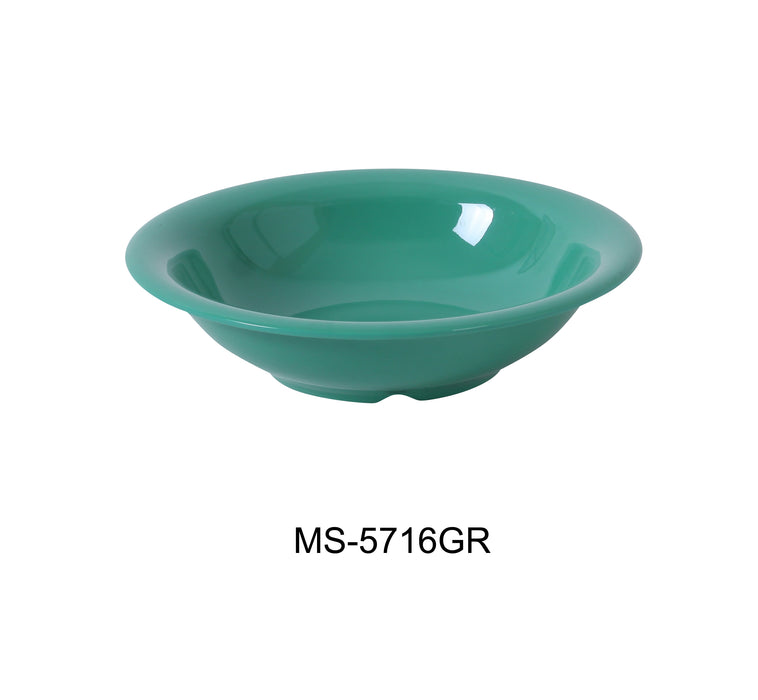 Yanco MS-5716GR Mile Stone Soup Bowl, Shape: Round, Color: Green, Material: Melamine, Pack of 48
