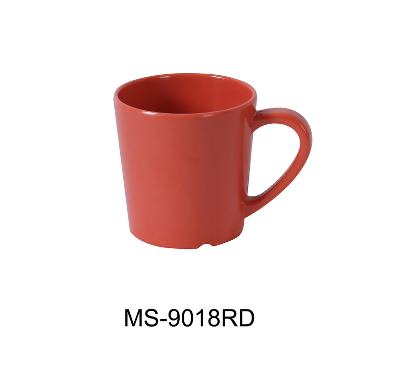 Yanco MS-9018RD Mile Stone Coffee/Tea Mug/Cup, , Color: Red, Material: Melamine, Pack of 48