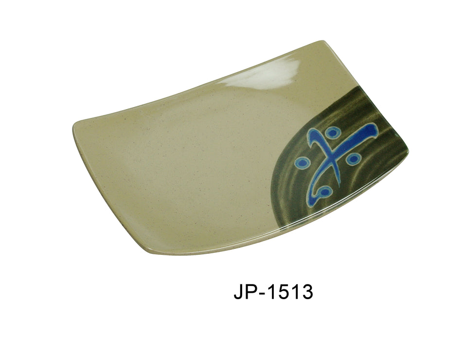 Yanco JP-1513 Japanese Sushi Rectangular Plate, Shape: Rectangular, Color: Sand, Material: Melamine, Pack of 24