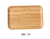 Yanco BB-114  14" X 10" X 7/8" RECTANGULAR TRAY, Shape: Rectangular, Color: Tan, Material: Bamboo, Pack of 12