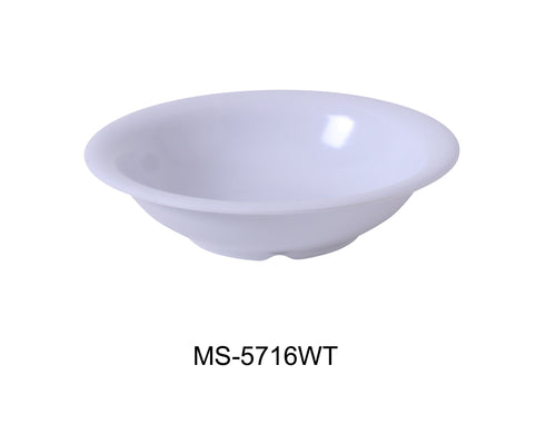 Yanco MS-5716WT Mile Stone Soup Bowl, Shape: Round, Color: White, Material: Melamine, Pack of 48