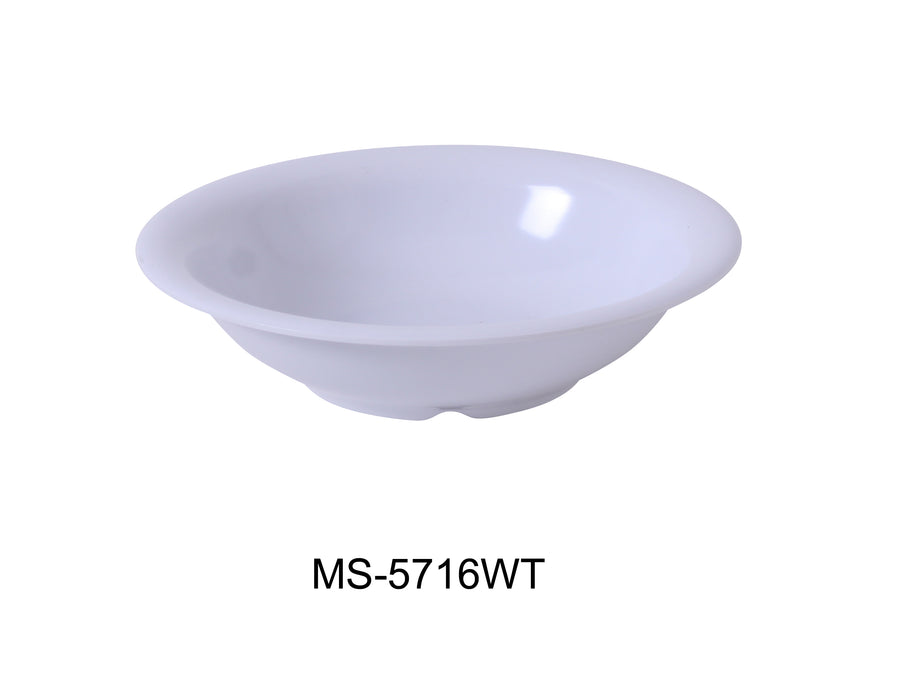 Yanco MS-5716WT Mile Stone Soup Bowl, Shape: Round, Color: White, Material: Melamine, Pack of 48