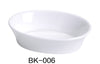 Yanco BK-006 Accessories 6 1/4" X 4 1/2" X 1 1/4" OVAL BAKING DISH 10 OZ BONE WHITE, Shape: Oval, Color: White, Material: China, Pack of 36