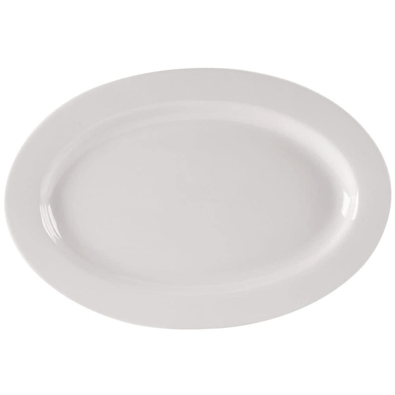 Yanco RE-12 Recovery Oval Platter, Shape: Oval, Color: White, Material: China, Pack of 24