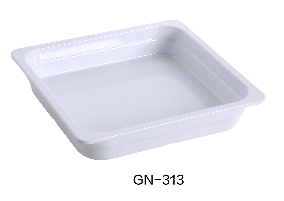 Yanco GN-313 GN PAN 14" L X 12.75" W X 2.5" H PAN, Shape: Rectangular, Color: White, Material: Melamine, Pack of 6