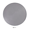 Yanco BM-111 Birmingham 11-1/2" X 1-1/4" ROUND PLATE, Shape: Round, Color: Gray and Black, Material: Melamine, Pack of 12