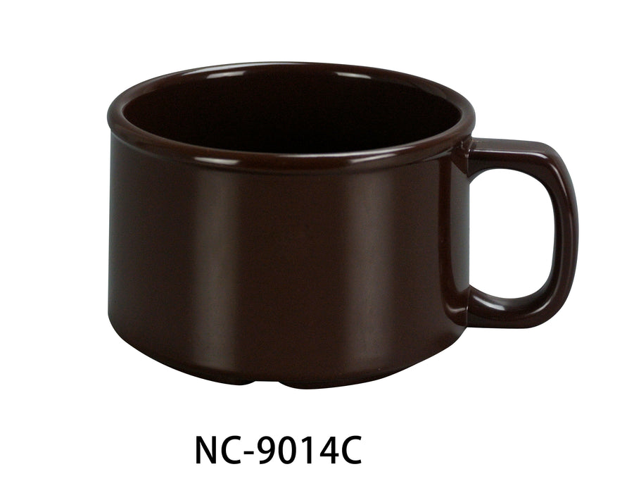 Yanco NC-9014C Sesame Chocolate Soup Mug, Melamine, Pack of 48 (4 Dz)