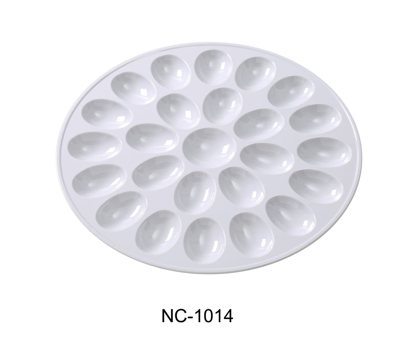 Yanco NC-1014 Accessaries 12.5" EGG HOLDER, Shape: Round, Color: White, Material: Melamine, Pack of 12
