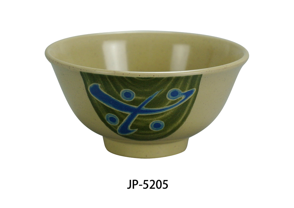 Yanco JP-5205 Japanese Rice Bowl, Shape: Round, Color: Sand, Material: Melamine, Pack of 48