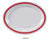 Yanco HS-213 Houston Oval Platter, Shape: Oval, Color: White and Red, Material: Melamine, Pack of 12