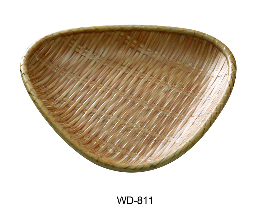 Yanco WD-811 10.5" Triangular Deep Plate, Melamine, Pack of 24 (2 Dz)