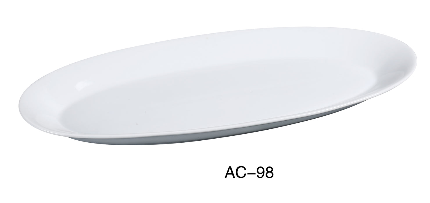 Yanco AC-98 ABCO 18" X 8 1/4" X 1 1/4" Fishia Platter,  Pack of 6