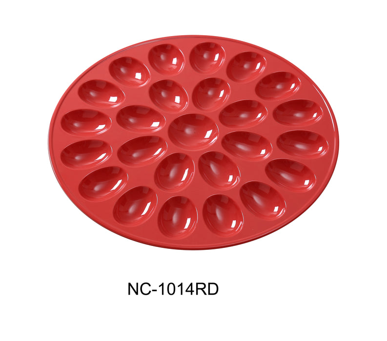 Yanco NC-1014RD Accessaries 12.5" EGG HOLDER, Shape: Round, Color: Red, Material: Melamine, Pack of 12