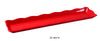 Yanco DC-6021R Deli Collection Scallop Edged Display Tray, Shape: Rectangular, Color: Red, Material: Melamine, Pack of 12
