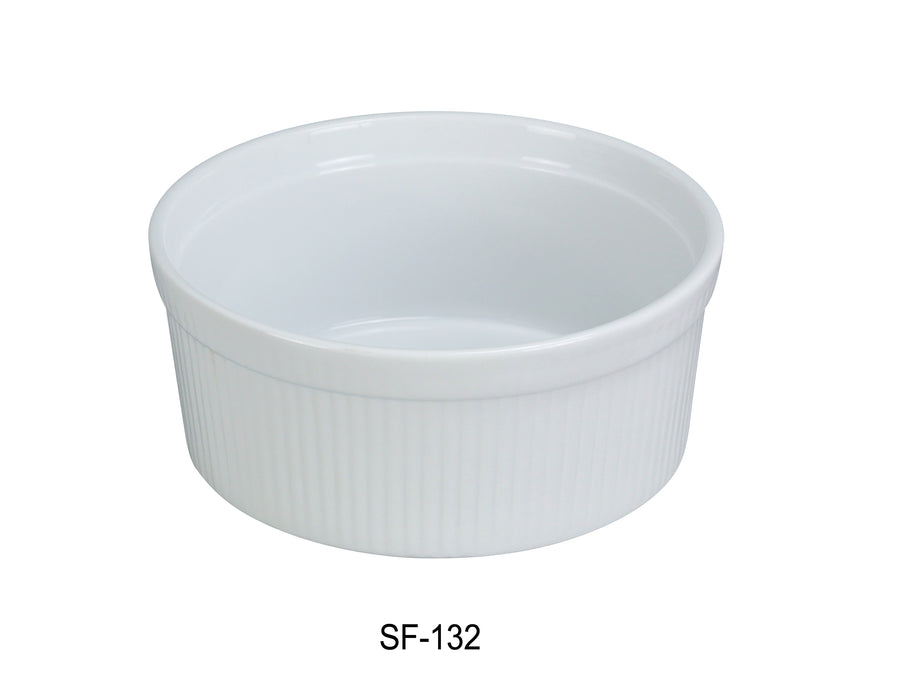 Yanco SF-132 Souffle Bowl, Shape: Round, Color: White, Material: China, Pack of 12