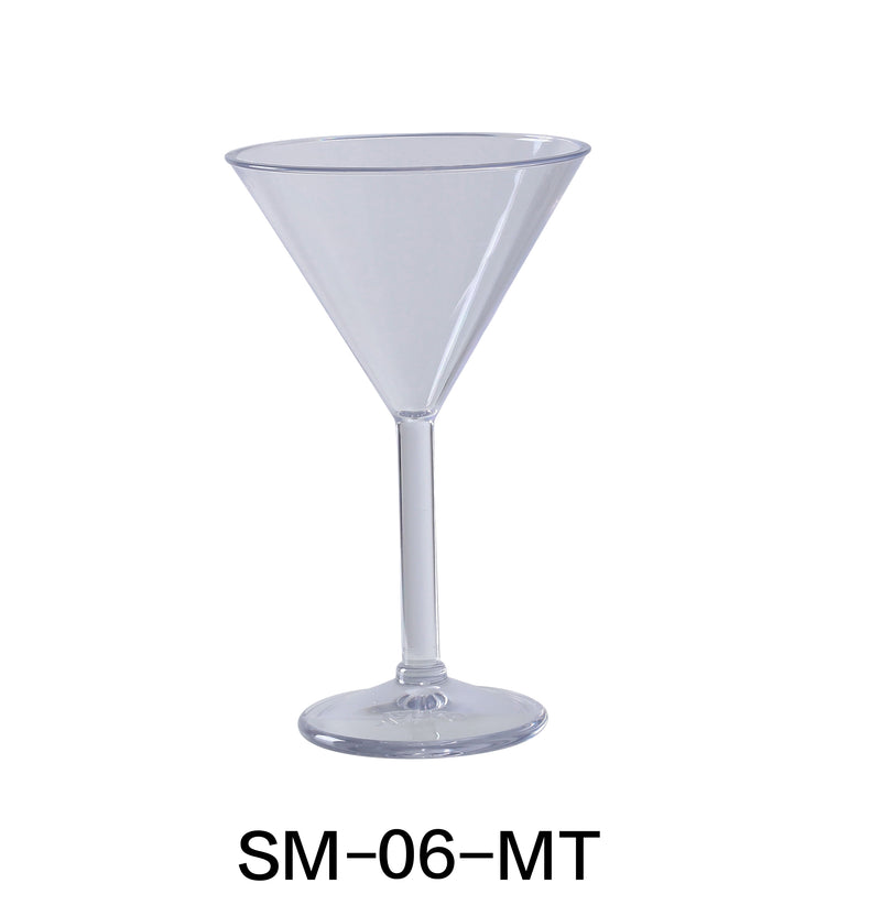 Yanco SM-06-MT Stemware Martini Glass, , Color: Clear, Material: Plastic, Pack of 24