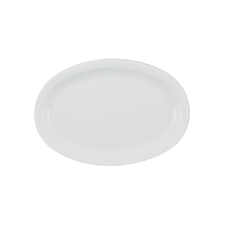 Thunder Group Melamine Western 11 1/2" X 8" NARROW RIM PLATTER, WHITE,1 doz