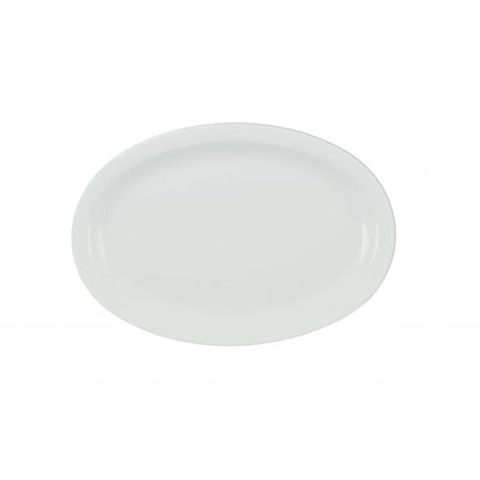 Thunder Group Melamine Western 11 1/2" X 8" NARROW RIM PLATTER, WHITE,1 doz