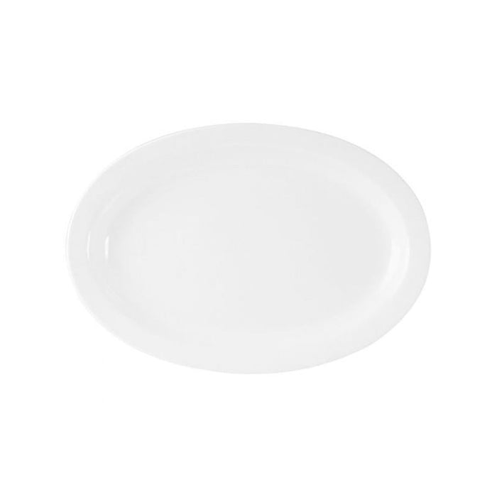 Thunder Group Melamine Western 11 1/2" X 8" NARROW RIM PLATTER, WHITE,1 doz