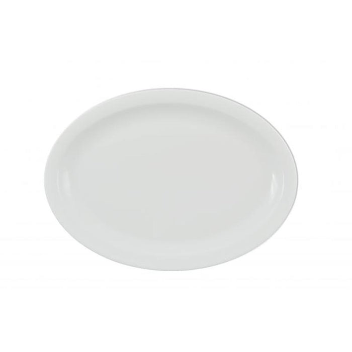 Thunder Group Melamine Western 13 1/4" X 9 5/8" NARROW RIM PLATTER, WHITE,1 doz