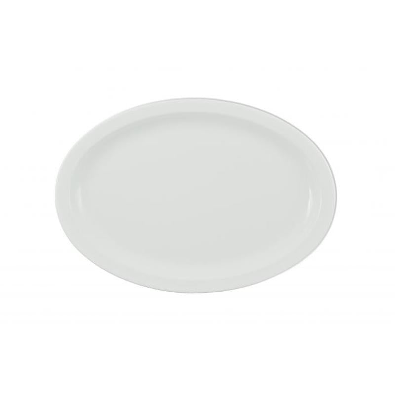 Thunder Group Melamine Western 15 1/2" X 10 7/8" NARROW RIM PLATTER, WHITE,1 doz