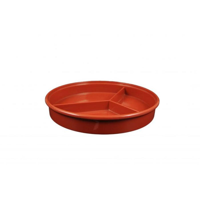 Thunder Group Melamine Western8 1/4" DEEP DIVIDED SERVER, RED (LID SOLD SEPARATELY),1 doz