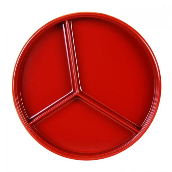 Thunder Group Melamine Western8 1/4" DEEP DIVIDED SERVER, RED (LID SOLD SEPARATELY),1 doz