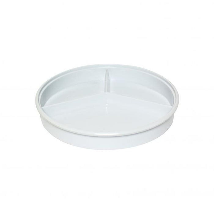 Thunder Group Melamine Western 8 1/4" DEEP DIVIDED SERVER, WHITE (LID SOLD SEPARATELY),1 doz