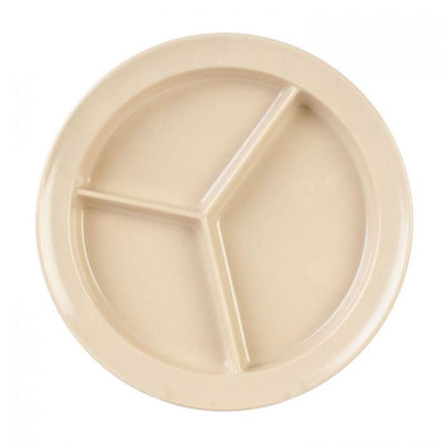 Thunder Group Melamine Western8 3/4" DEEP COMPARTMENT PLATE, TAN,1 doz