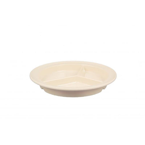 Thunder Group Melamine Western8 3/4" DEEP COMPARTMENT PLATE, TAN,1 doz