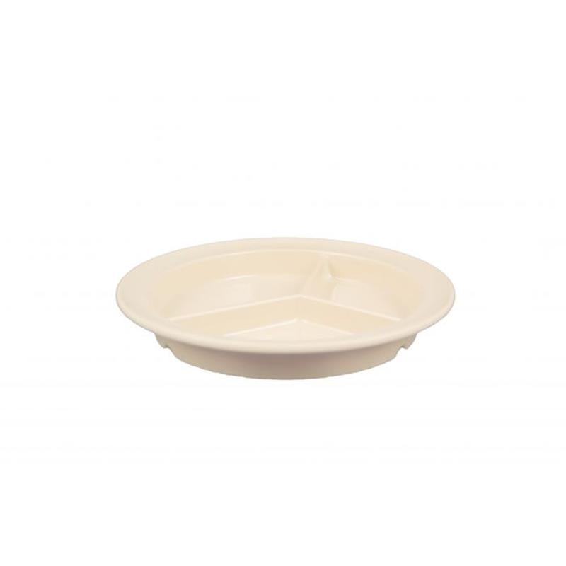 Thunder Group Melamine Western8 3/4" DEEP COMPARTMENT PLATE, TAN,1 doz