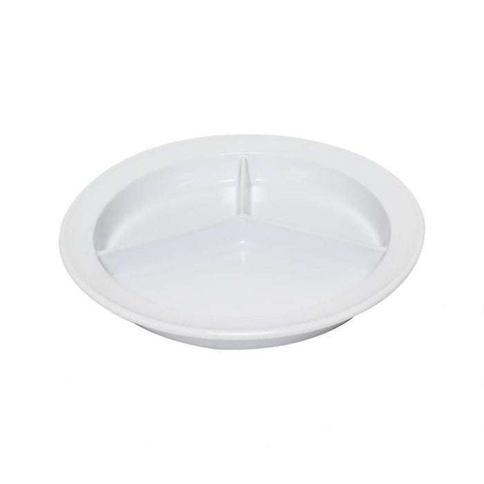 Thunder Group Melamine Western 8 3/4" DEEP COMPARTMENT PLATE, WHITE,1 doz