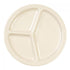 Thunder Group Melamine Western10", 3 COMPARTMENT PLATE, TAN,1 doz