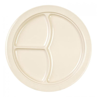 Thunder Group Melamine Western10 1/4", 3 COMPARTMENT PLATE, TAN,1 doz