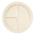 Thunder Group Melamine Western10 1/4", 3 COMPARTMENT PLATE, TAN,1 doz