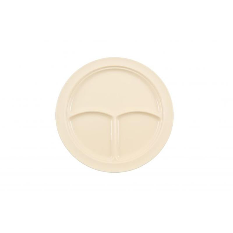 Thunder Group Melamine Western10 1/4", 3 COMPARTMENT PLATE, TAN,1 doz