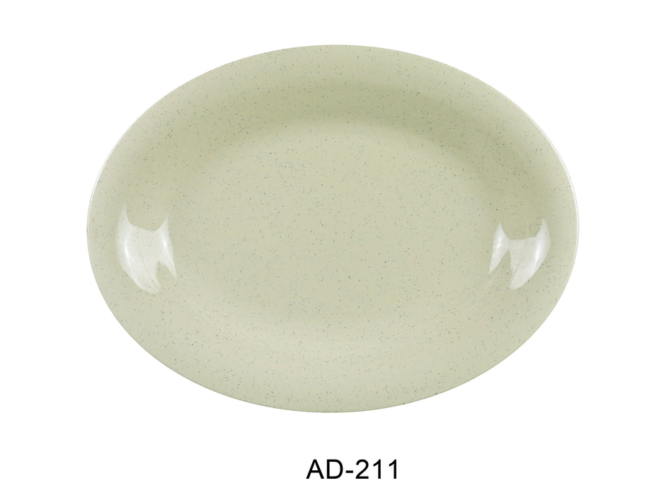 Yanco AD-211 Ardis Oval Platter, Shape: Oval, Color: Tan, Material: Melamine, Pack of 24