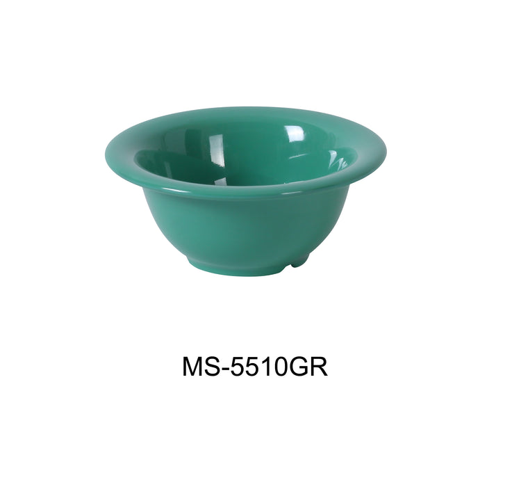 Yanco MS-5510GR Mile Stone Soup Bowl, Shape: Round, Color: Green, Material: Melamine, Pack of 48