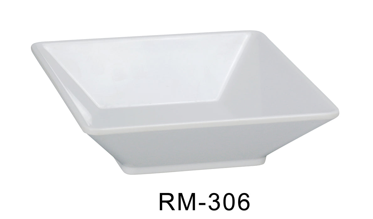 Yanco Rome RM-306 Square Deep Plate, Melamine, Pack of 48 (4 Dz)
