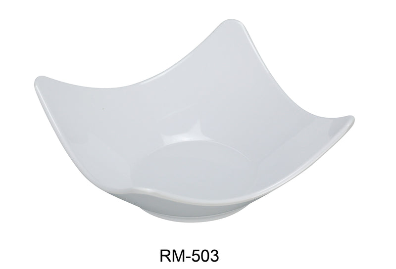 Yanco RM-503 Rome 3.25" Square Bowl, Melamine, Pack of 72 (6 Dz)
