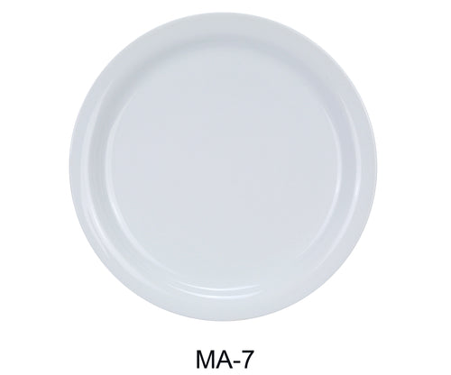 Yanco MA-7 Mayor 7.5" Narrow Rim Plate, Shape: Round, Color: White, Material: China, Pack of 36