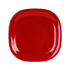 Thunder Group Melamine Western 11" X 11" ROUND SQUARE PLATE, PASSION RED, Pack of 12