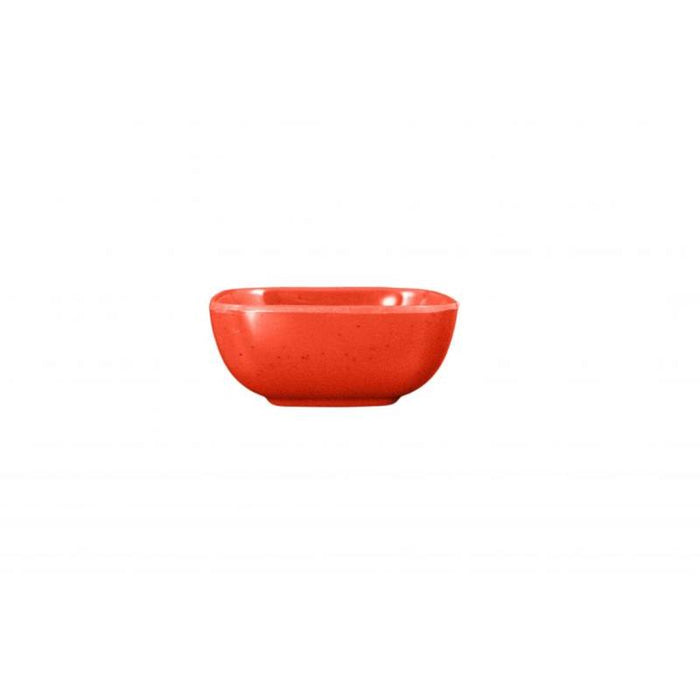 Thunder Group Melamine Western 5 OZ, 3 1/2" X 3 1/2" ROUND SQUARE BOWL, 1 1/2" DEEP, PASSION RED, Pack of 12