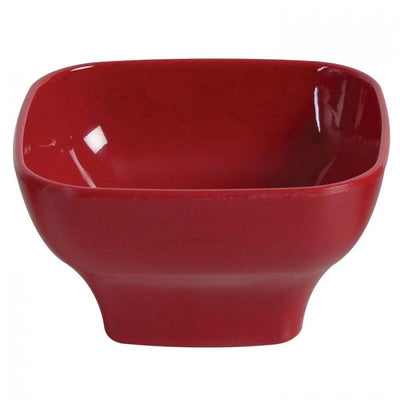 Thunder Group Melamine Western 14 OZ, 4 3/4 X 4 3/4" ROUND SQUARE BOWL, 2 1/2" DEEP, PASSION RED, Pack of 12